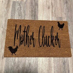 Mother Clucker decorative coir doormat